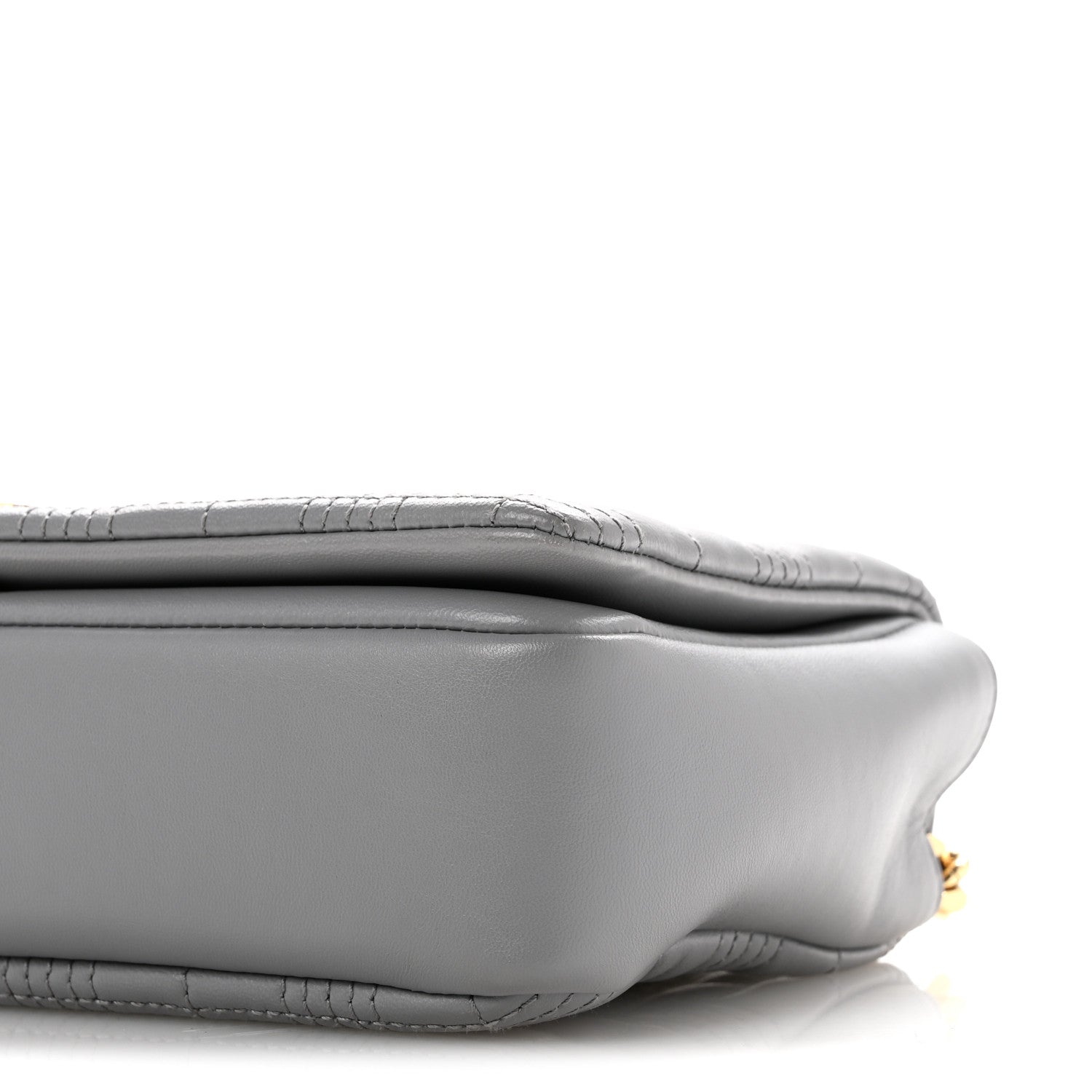 Lambskin Quilted Small Lola Bag Grey