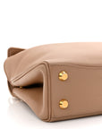 Natural Smooth Calfskin Mini Rodeo Top Handle Handbag Latte