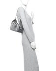 Metallic Caviar Quilted Mini CHNL 25 Handbag Anthracite