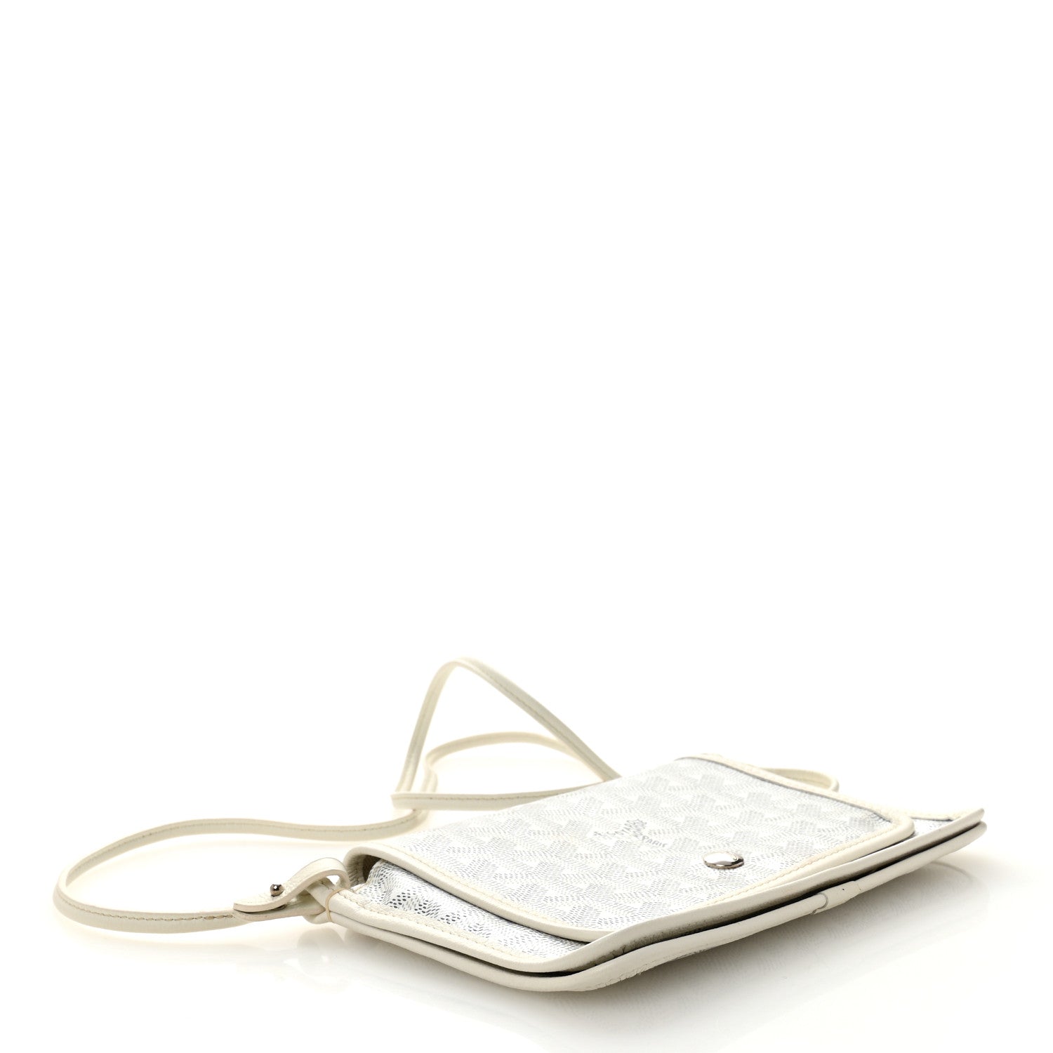 Goyardine Plumet Wallet Clutch White