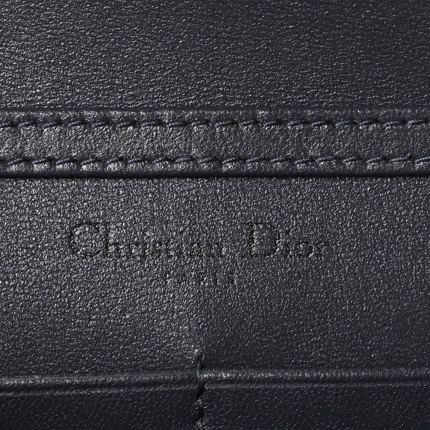 Metallic Patent Micro-Cannage D1ORama Wallet on Chain Pouch Onyx Black