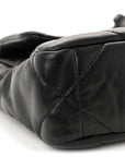 Lambskin Quilted Medium CHNL 19 Flap Black