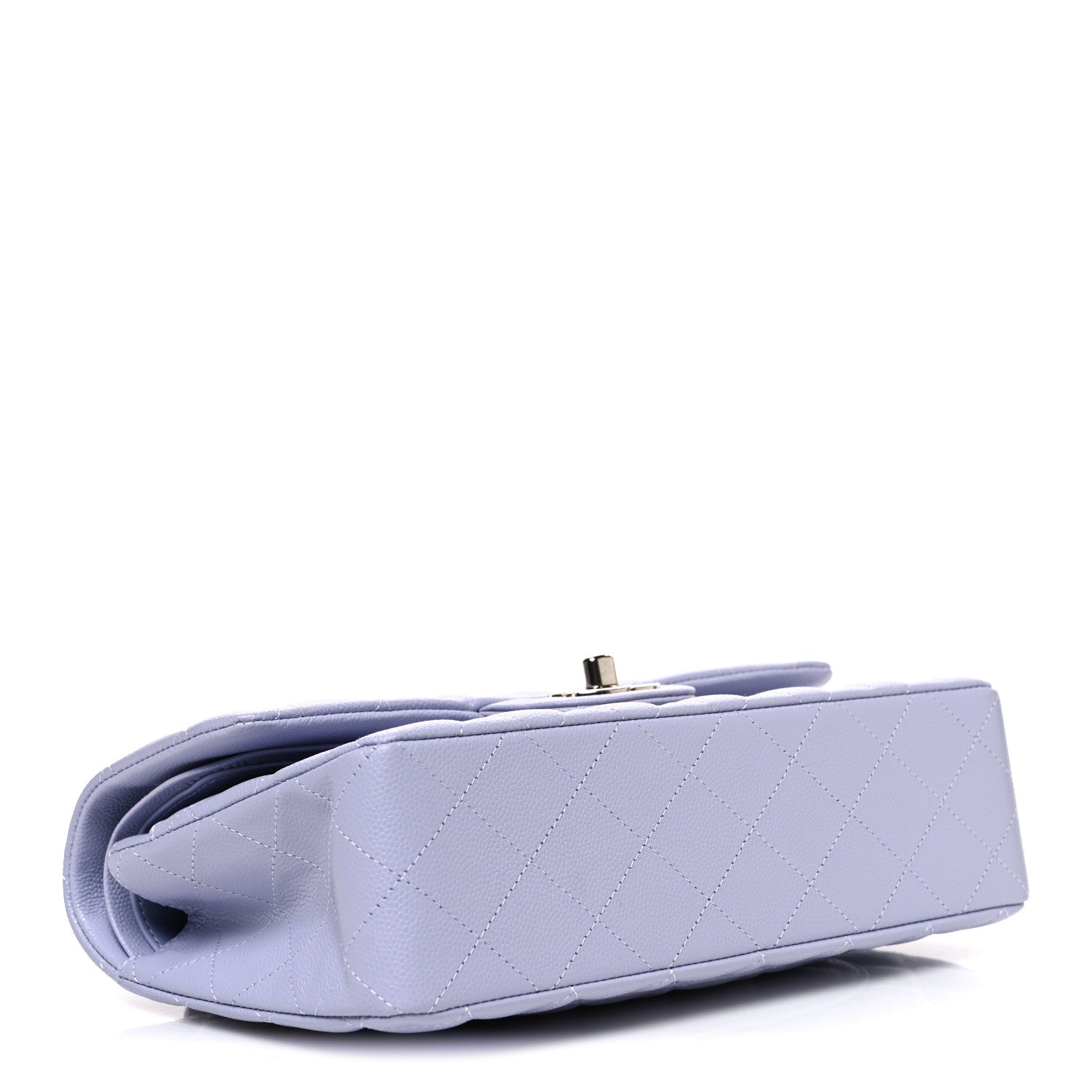 Caviar Quilted Small Double Flap Light Purple