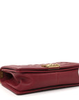 Caviar Quilted Medium Boy Flap Burgundy