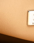 Caviar Quilted Small Double Flap Beige