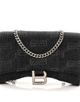 Denim BB Monogram Hourglass Chain Bag Black
