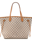 Damier Azur Neo Neverfull MM Rose Ballerine