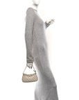 GG Supreme Monogram Textured Dollar Calfskin Web Mini Ophidia GG Handbag Beige Mystic White Oatmeal