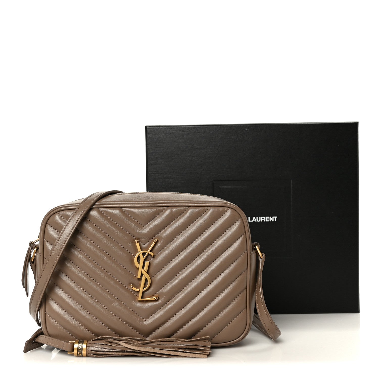 Calfskin Matelasse Monogram Lou Camera Bag Dark Beige