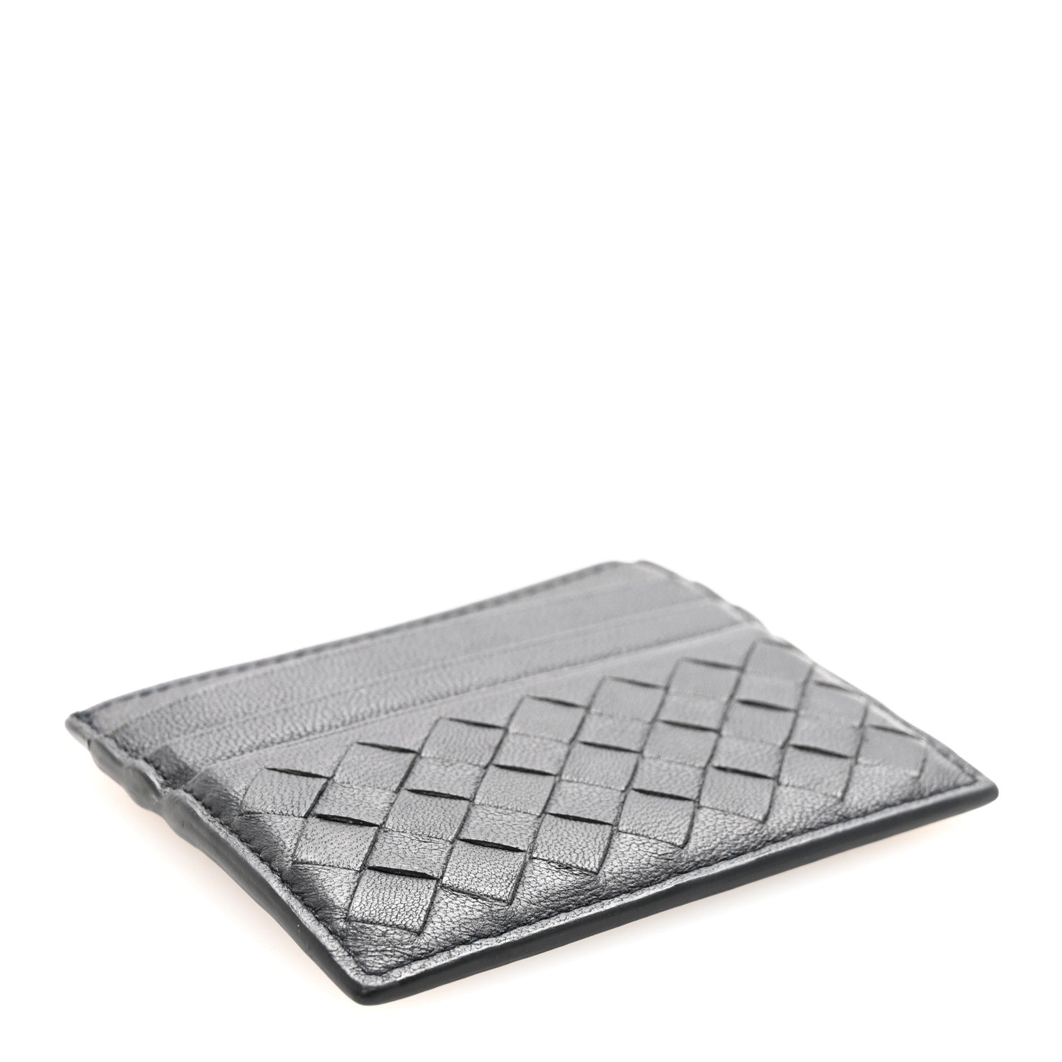 Nappa Intrecciato Card Holder Black