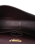 Lambskin Quilted Jumbo Double Flap Black