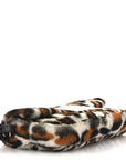 Calf Hair Leopard Print Phone Baguette Moro