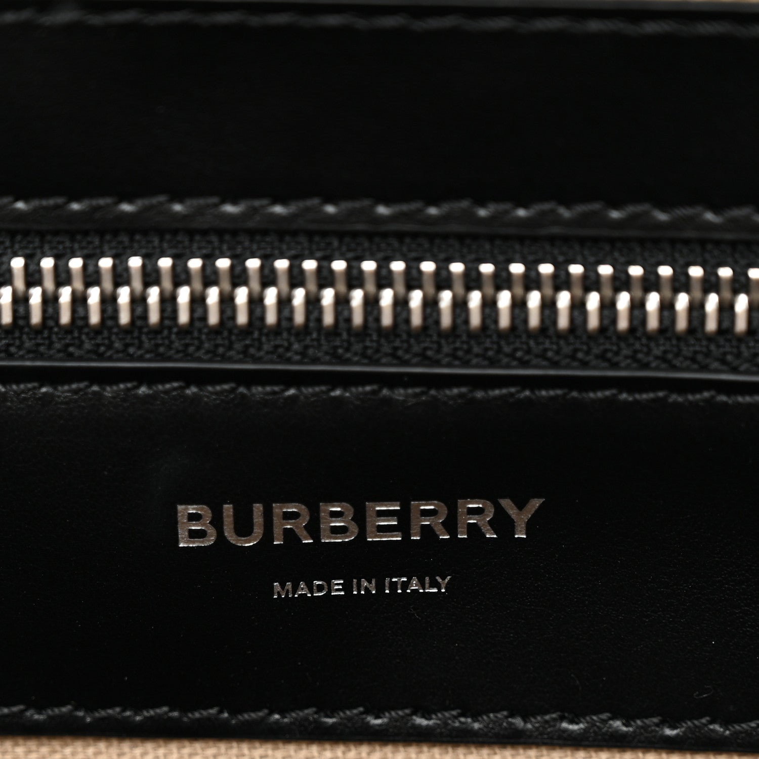 Calfskin Embossed TB Triple Stud Briefcase Black
