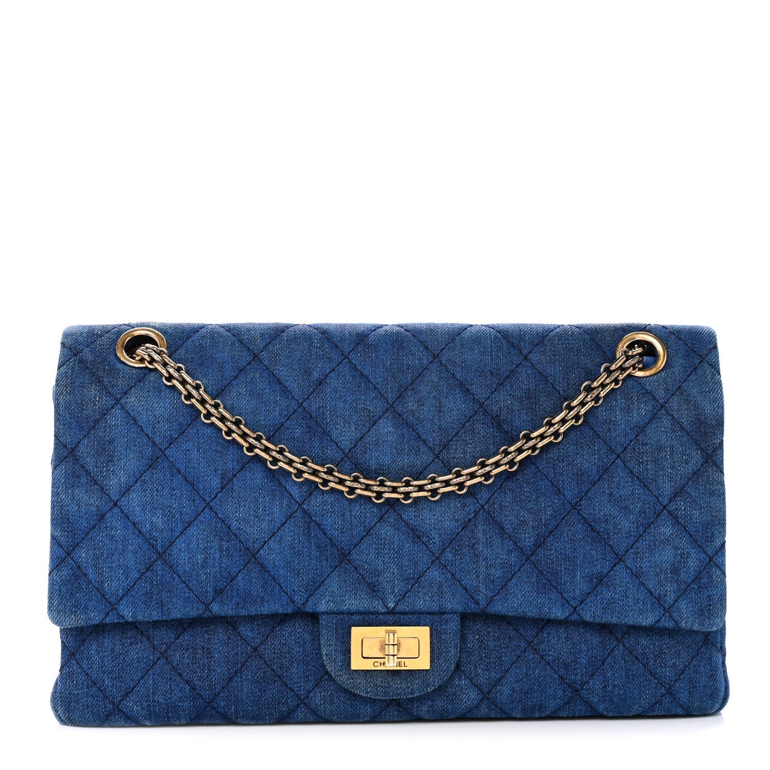 Denim Quilted 2.55 Reissue 226 Double Flap Blue
