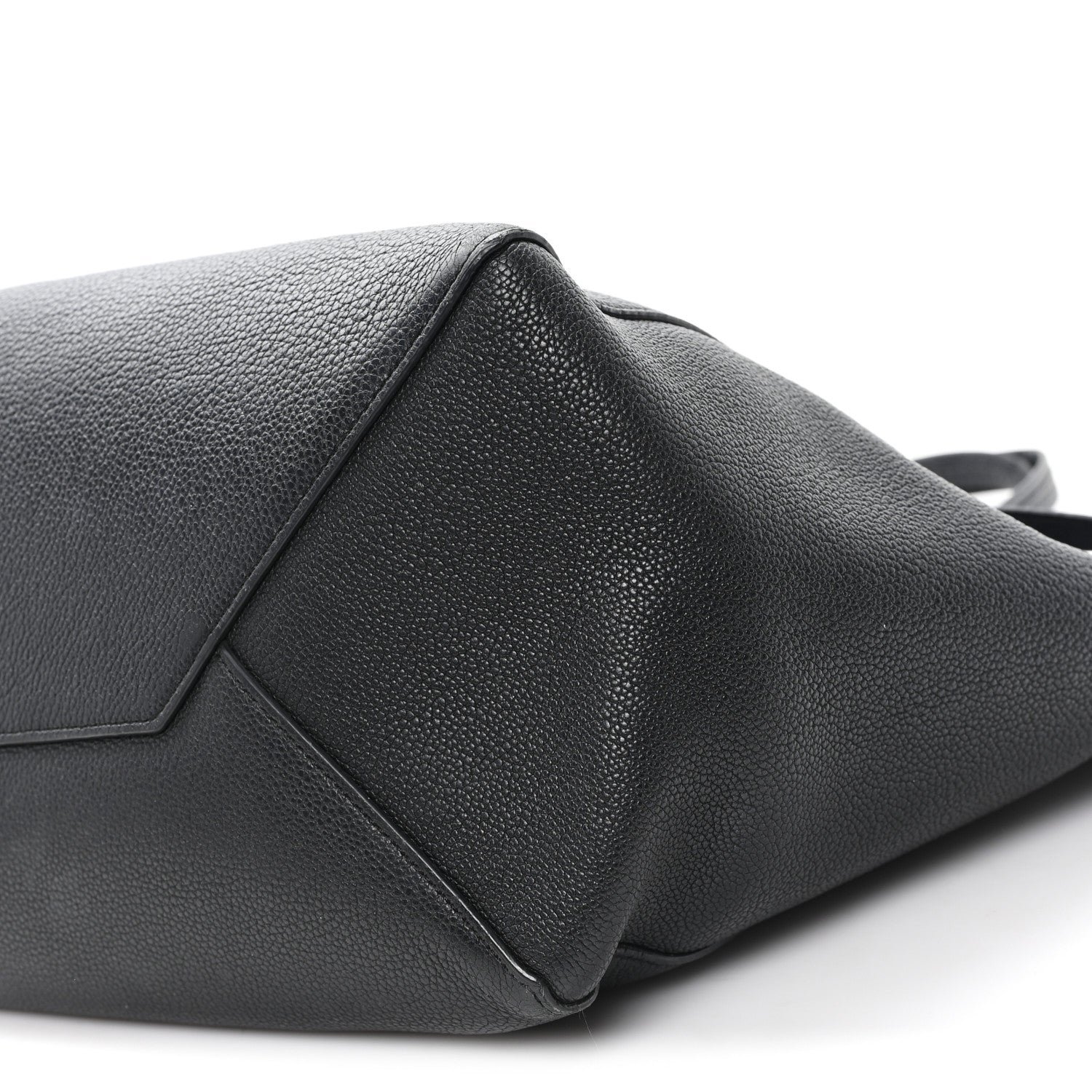 Soft Grained Calfskin Small Belt Cabas Phantom Black