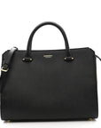 Calfskin Mega Check Small Banwell Tote Black