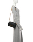 Nappa Small FF Embossed Mid Chain Baguette Black