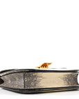 Lizard Medium Classic Box Flap Bag Natural