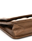 Metallic Calfskin Quilted 2.55 Reissue Wallet On Chain WOC Bronze