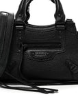 Grained Calfskin Neo Classic Black Hardware Nano City Crossbody Black