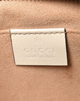 Calfskin Matelasse Small GG Marmont Chain Shoulder Bag White