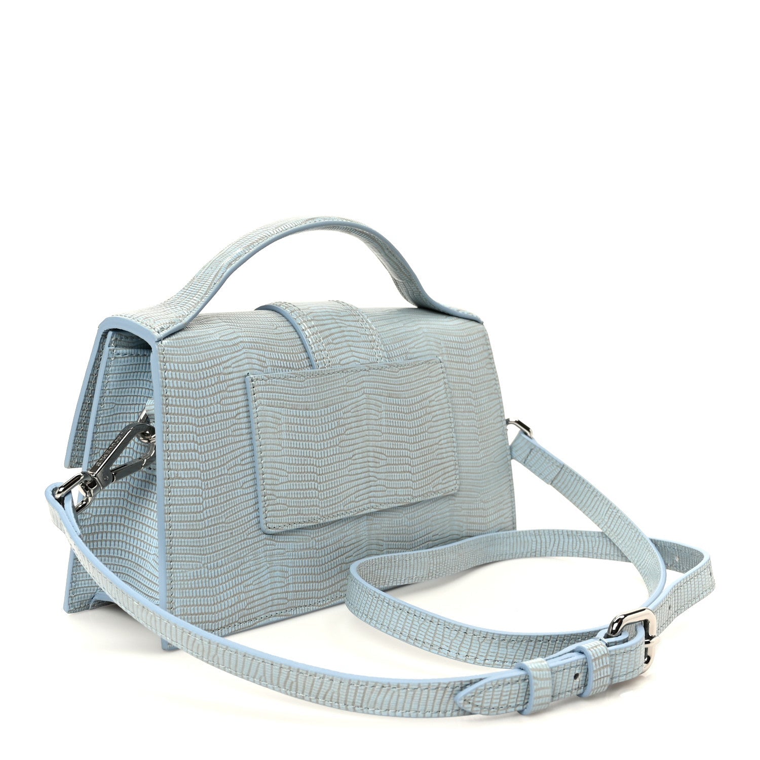 Calfskin Lizard Embossed Le Grand Bambino Light Blue