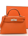 Epsom Mini Kelly Sellier 20 Orange