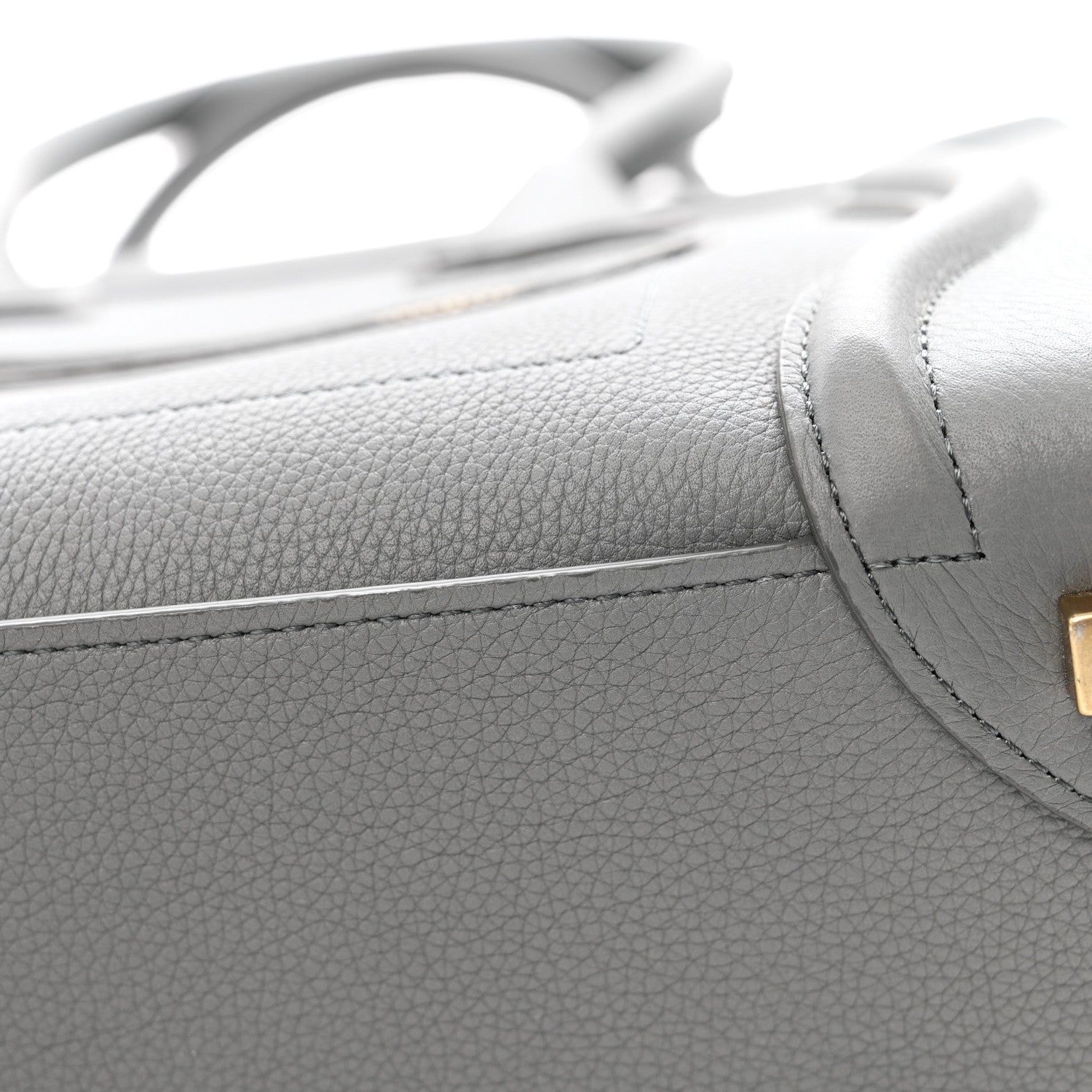 Baby Drummed Calfskin Micro Luggage Kohl