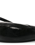 Crinkled Calfskin Crusier Crescent Bag Black