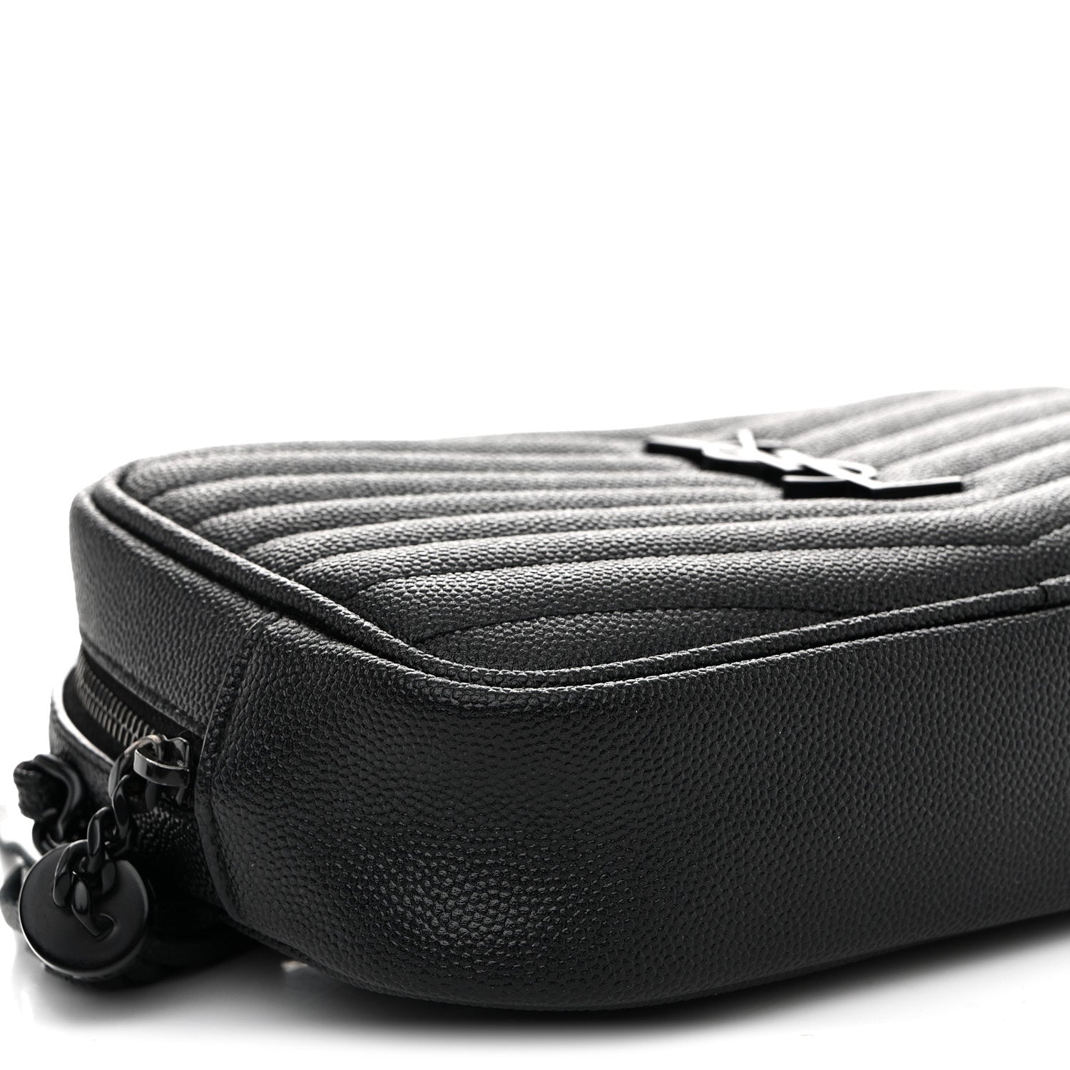 Grain De Poudre Matelasse Monochrome Monogram Mini Lou Camera Bag Black