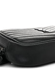 Grain De Poudre Matelasse Monochrome Monogram Mini Lou Camera Bag Black