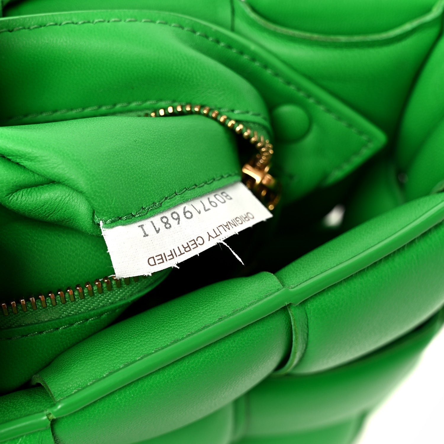 Lambskin Maxi Intreccio Padded Chain Cassette Crossbody Bag Racing Green