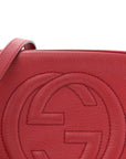 Pebbled Calfskin Small Soho Disco Bag Vibrant Red
