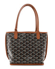 Goyardine Reversible Mini Anjou Black Gold