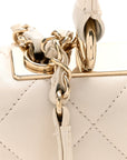 Lambskin Quilted Small Trendy CC Dual Handle Flap Bag White