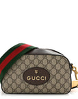 GG Supreme Monogram Web Neo Vintage Shoulder Bag Beige New Acero Crop
