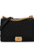 Caviar Quilted New Medium Boy Flap Black