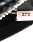 Yarn Raffia Effect Crochet Triangle Shoulder Bag Black