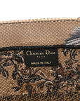 Canvas Embroidered Jardin D'Hiver Medium Book Tote Beige Multicolor