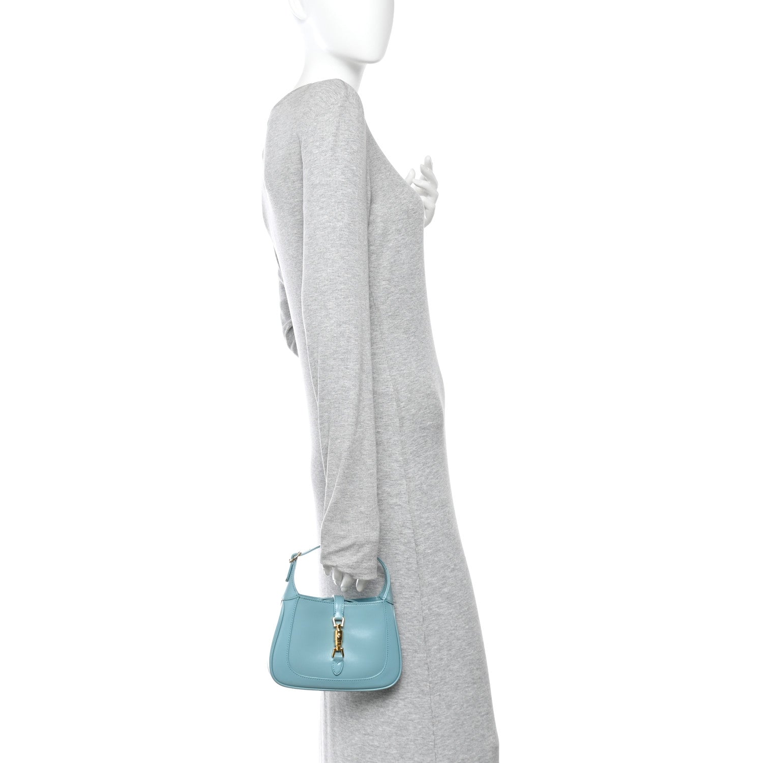 Boarded Dyana Lux Calfskin Mini Jackie 1961 Hobo Dusty Azure