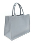 Calfskin Embossed Medium Book Tote Grey
