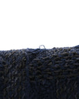 Tweed Quilted Large CHNL 19 Flap Navy Blue