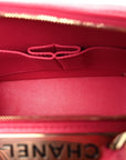 Lambskin Quilted Small Trendy CC Bowling Bag Pink