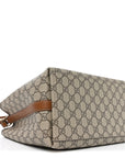 GG Supreme Monogram Medium Emblem Bucket Bag Beige Brown