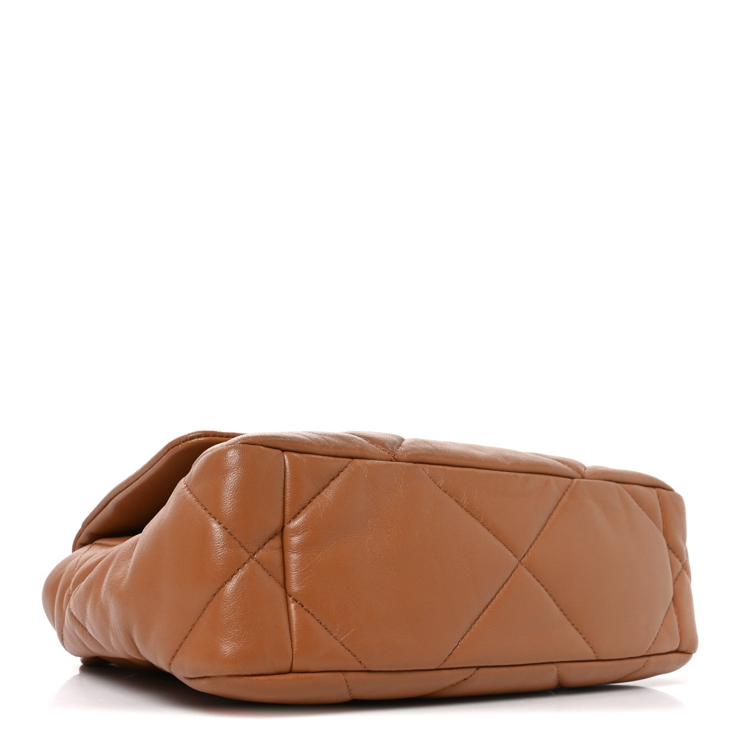 Lambskin Quilted Medium CHNL 19 Flap Brown