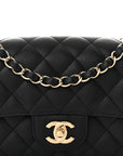 Caviar Quilted Mini Rectangular Flap Black