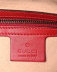 Calfskin Matelasse Medium GG Marmont Chain Shoulder Bag Hibiscus Red