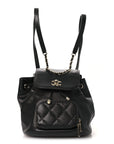 Caviar Quilted Mini Business Affinity Backpack Black