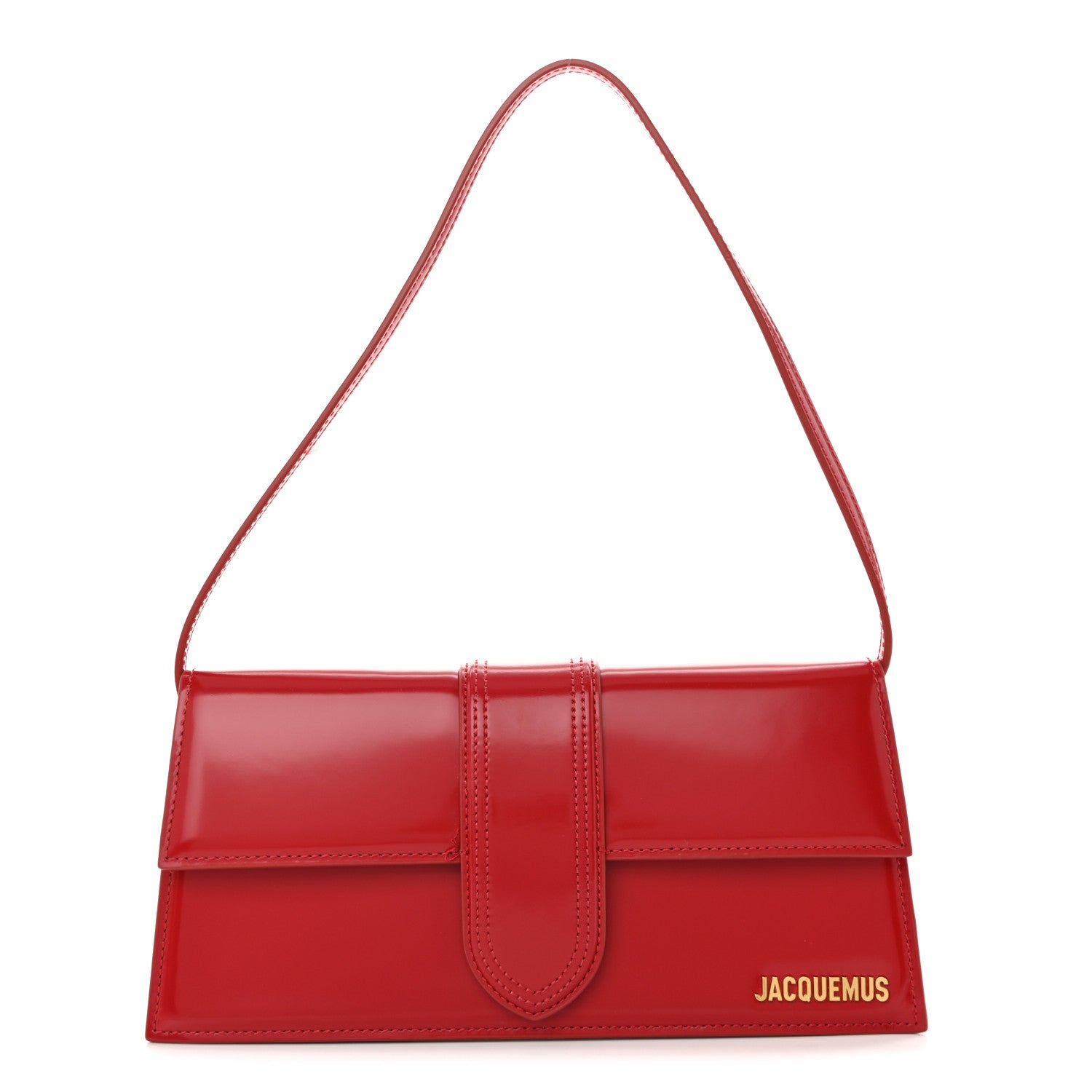 Glazed Calfskin Le Bambino Long Red