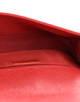 Lambskin Quilted Medium Boy Flap Red